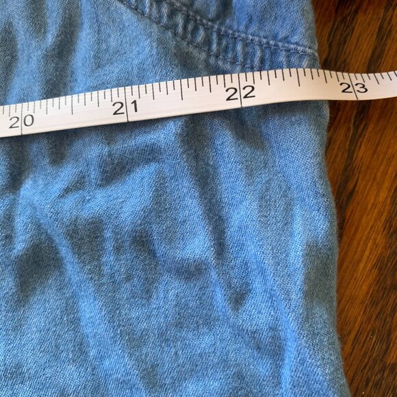 VTG Halloween Jean Button Up Shirt Sz L Embroidered Pumpkins Black Cat Spooky - Picture 7 of 7